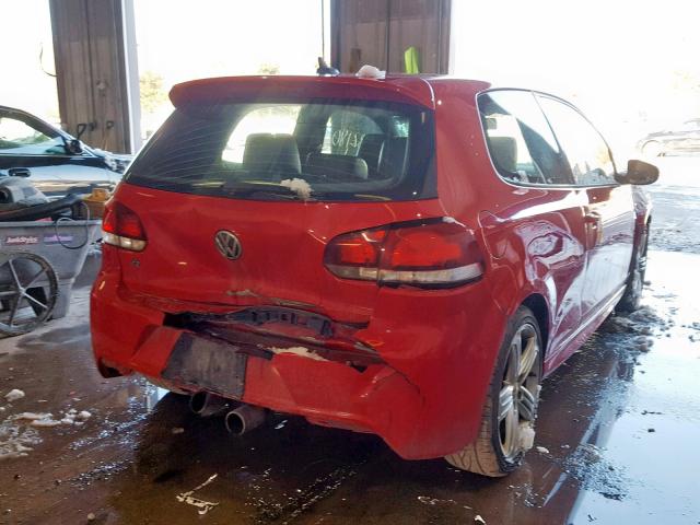 WVWRF7AJ5DW077164 - 2013 VOLKSWAGEN GOLF R RED photo 4