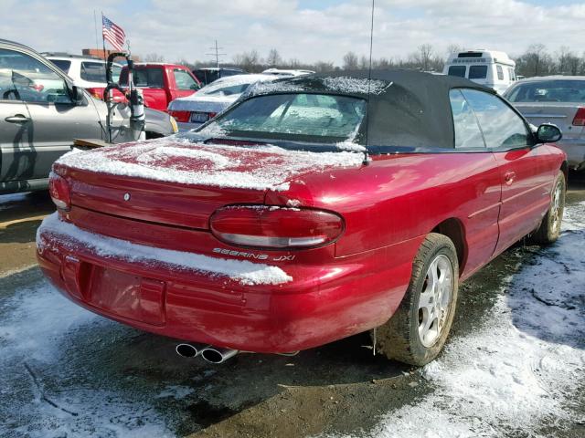 3C3EL55H2YT315278 - 2000 CHRYSLER SEBRING JX RED photo 4