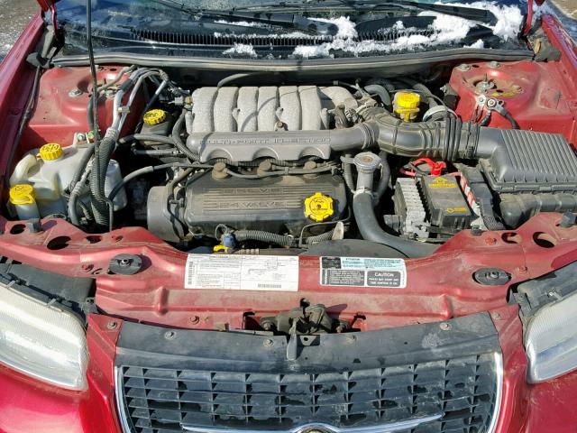 3C3EL55H2YT315278 - 2000 CHRYSLER SEBRING JX RED photo 7