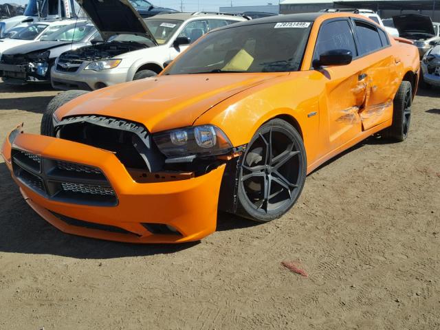 2C3CDXHG6FH277464 - 2015 DODGE CHARGER SX ORANGE photo 2