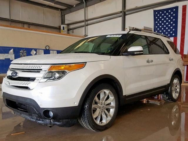 1FM5K7F89DGA50071 - 2013 FORD EXPLORER L WHITE photo 2