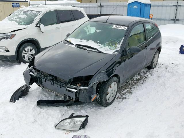 1FAHP31N07W218110 - 2007 FORD FOCUS ZX3 BLACK photo 2