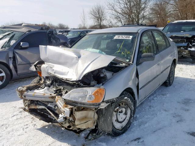 2HGES16433H926006 - 2003 HONDA CIVIC DX SILVER photo 2