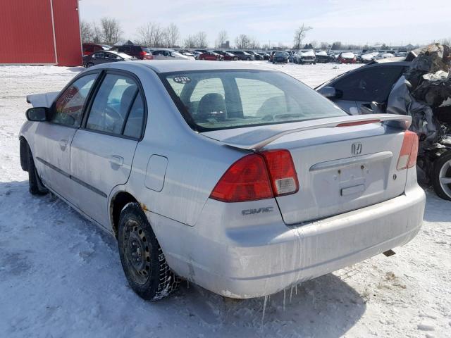 2HGES16433H926006 - 2003 HONDA CIVIC DX SILVER photo 3