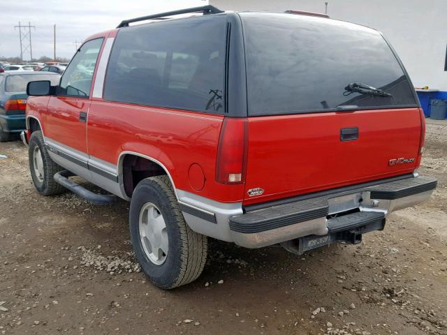 1GKEK18K6SJ715250 - 1995 GMC YUKON RED photo 3