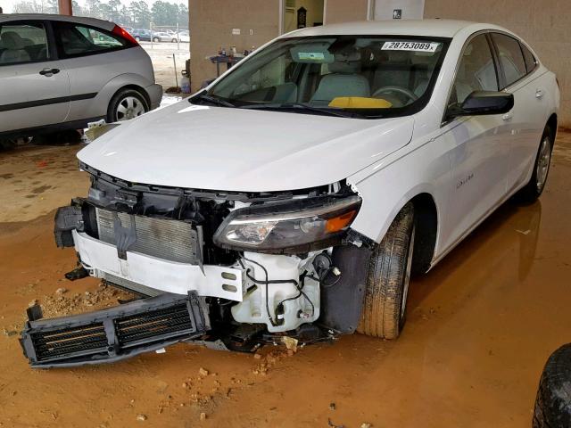 1G1ZB5ST2HF146553 - 2017 CHEVROLET MALIBU LS WHITE photo 2