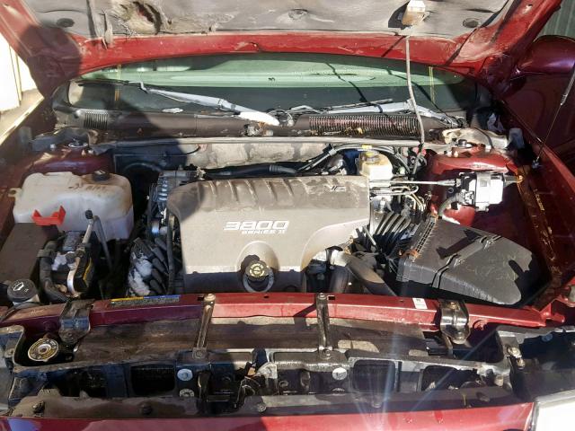 1G4HP54K124208984 - 2002 BUICK LESABRE CU MAROON photo 7