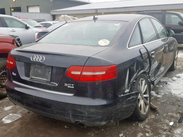 WAUKGAFB3AN082276 - 2010 AUDI A6 PRESTIG BLACK photo 4