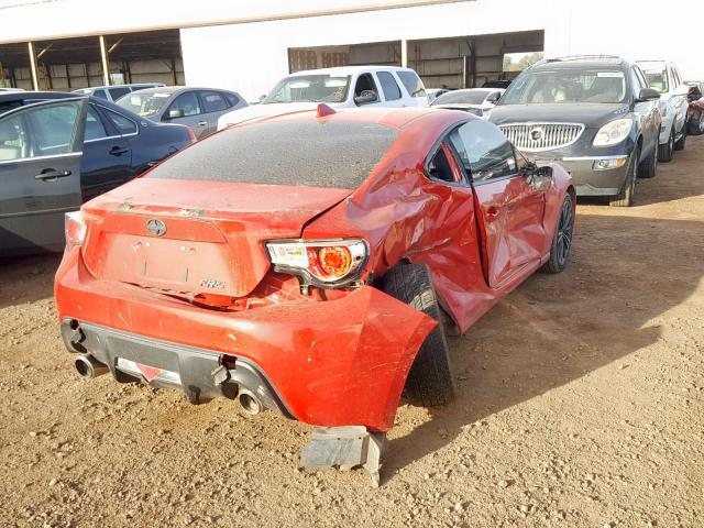 JF1ZNAA19F9710322 - 2015 TOYOTA SCION FR-S RED photo 4