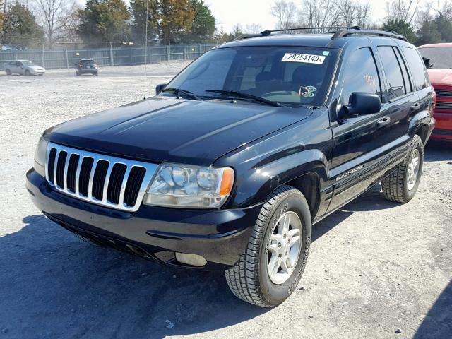 1J4GX48S84C137516 - 2004 JEEP GRAND CHER BLACK photo 2