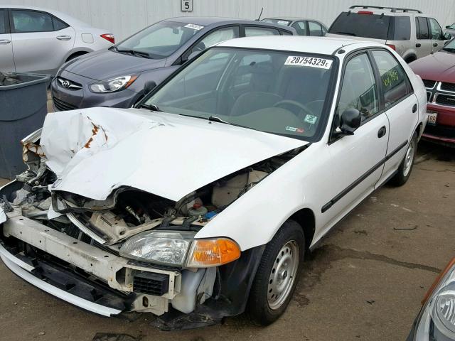 1HGEG864XNL064516 - 1992 HONDA CIVIC DX WHITE photo 2