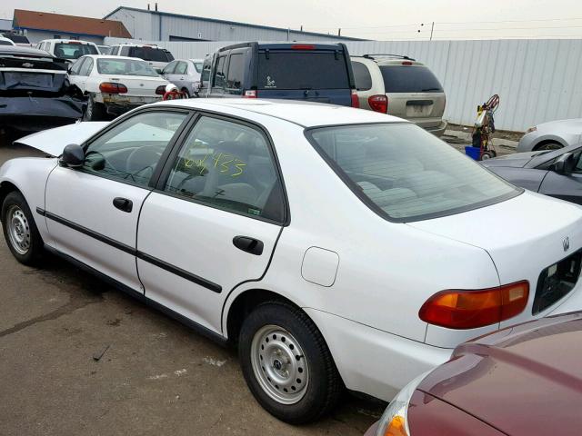 1HGEG864XNL064516 - 1992 HONDA CIVIC DX WHITE photo 3