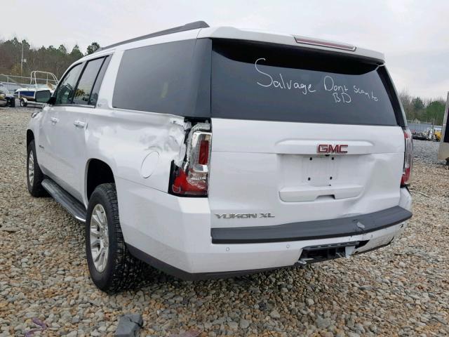 1GKS2GKC2KR166638 - 2019 GMC YUKON XL K WHITE photo 3