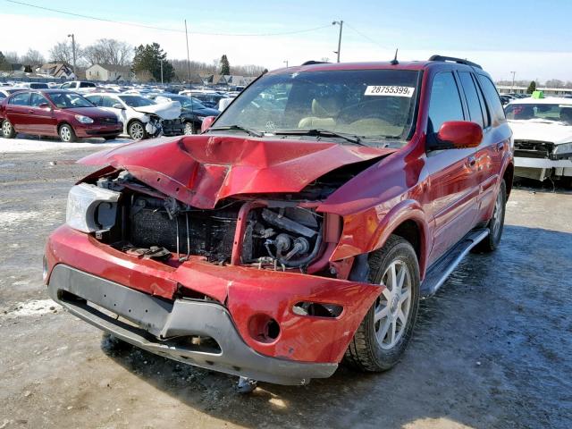 5GADT13S952138998 - 2005 BUICK RAINIER CX RED photo 2