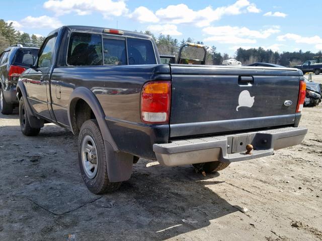 1FTYR11UXWTA43011 - 1998 FORD RANGER BLACK photo 3