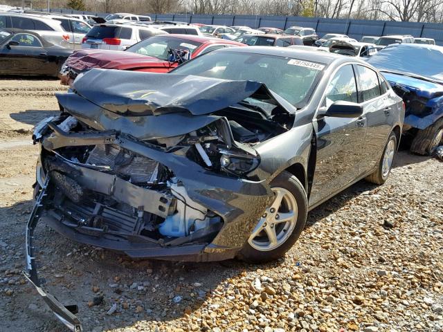 1G1ZB5ST8JF113675 - 2018 CHEVROLET MALIBU LS ნაცრისფერი ფოტო 2