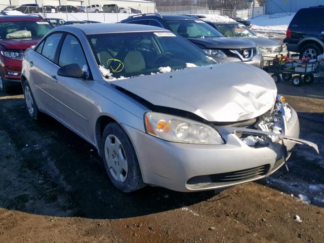 1G2ZF55B664280266 - 2006 PONTIAC G6 SE SILVER photo 1