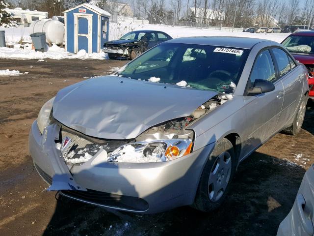 1G2ZF55B664280266 - 2006 PONTIAC G6 SE SILVER photo 2