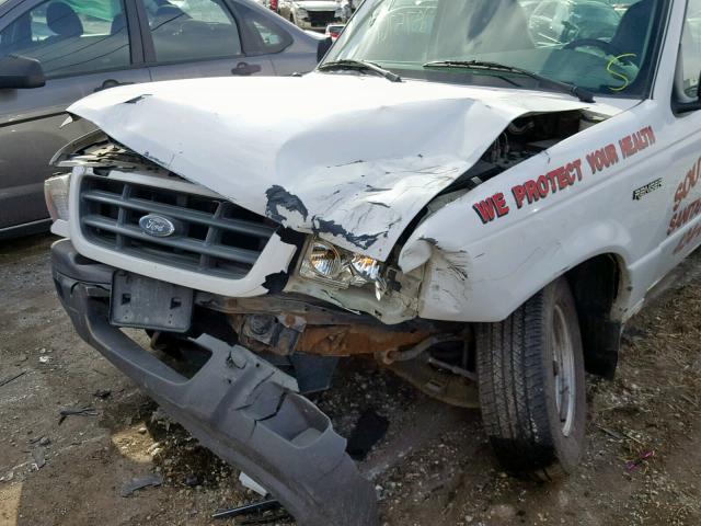 1FTYR10E91PA25482 - 2001 FORD RANGER WHITE photo 9