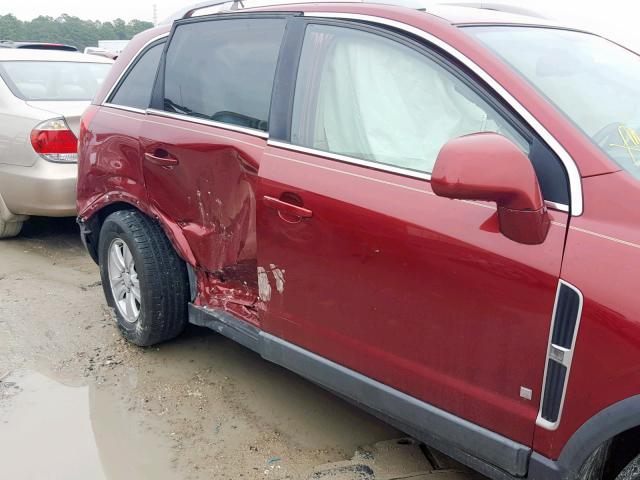 3GSCL33P68S554862 - 2008 SATURN VUE XE BURGUNDY photo 9