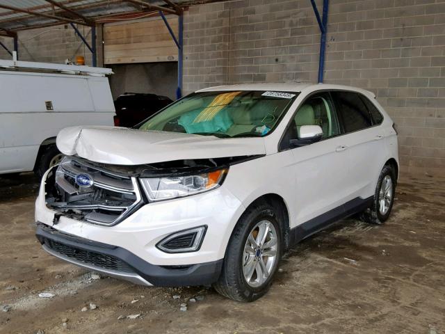 2FMPK3J97GBB25556 - 2016 FORD EDGE SEL WHITE photo 2