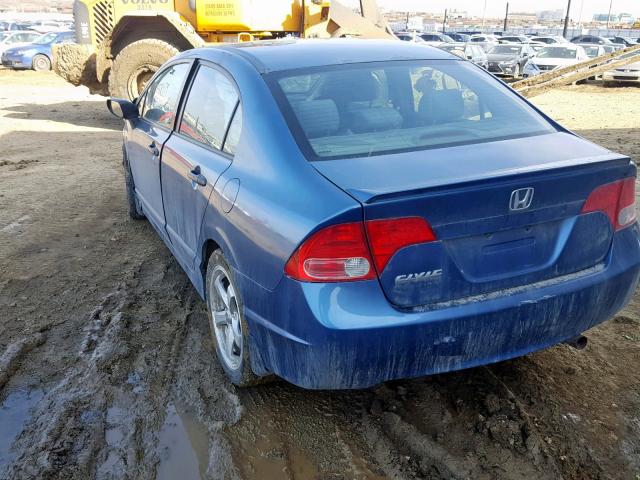 2HGFA16418H014571 - 2008 HONDA CIVIC DX-G BLUE photo 3