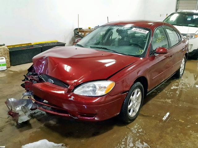 1FAFP56U17A184193 - 2007 FORD TAURUS SEL MAROON photo 2