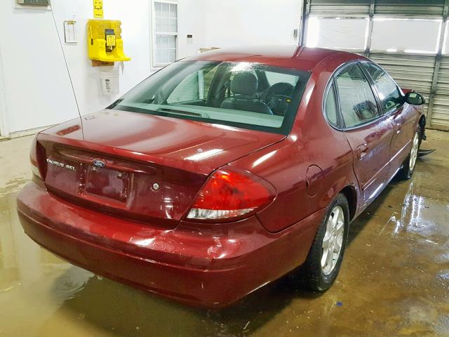 1FAFP56U17A184193 - 2007 FORD TAURUS SEL MAROON photo 4