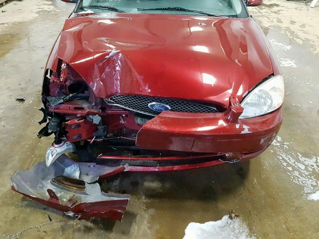 1FAFP56U17A184193 - 2007 FORD TAURUS SEL MAROON photo 7