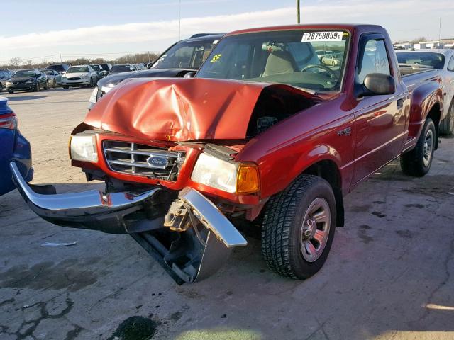 1FTYR10D41TA78220 - 2001 FORD RANGER RED photo 2