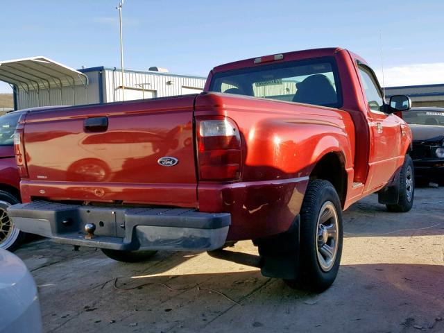 1FTYR10D41TA78220 - 2001 FORD RANGER RED photo 4