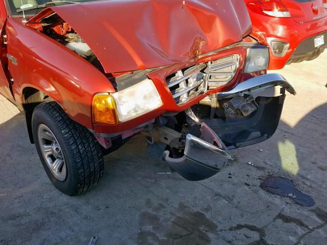 1FTYR10D41TA78220 - 2001 FORD RANGER RED photo 9