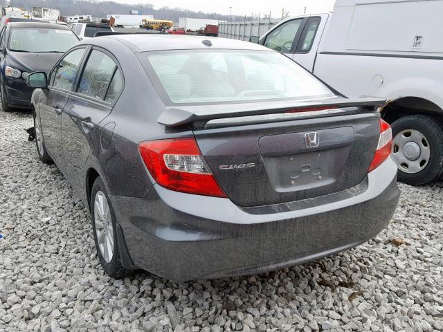 19XFB2F97CE019758 - 2012 HONDA CIVIC EXL GRAY photo 3