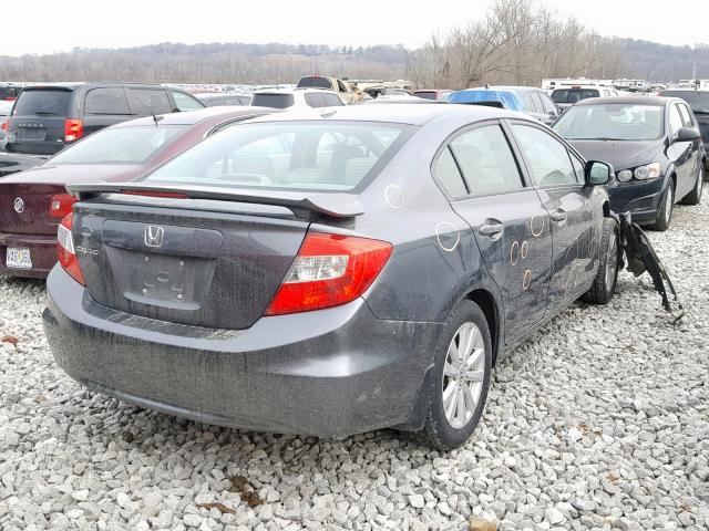 19XFB2F97CE019758 - 2012 HONDA CIVIC EXL GRAY photo 4