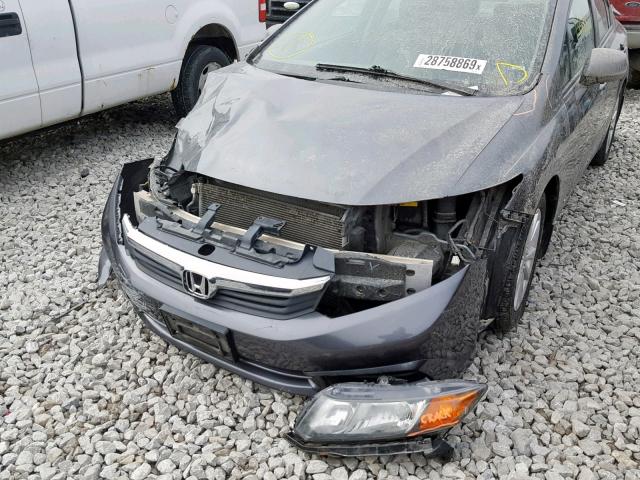 19XFB2F97CE019758 - 2012 HONDA CIVIC EXL GRAY photo 9