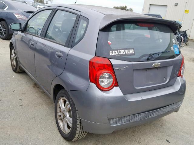 KL1TD6DE1BB240506 - 2011 CHEVROLET AVEO LS GRAY photo 3