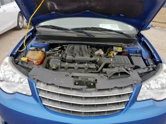 1C3LC56R78N267713 - 2008 CHRYSLER SEBRING TO BLUE photo 7