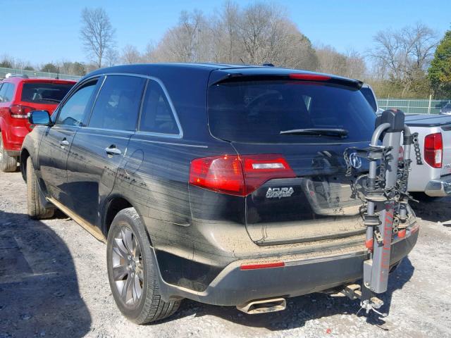 2HNYD2H70AH532649 - 2010 ACURA MDX ADVANC BLACK photo 3