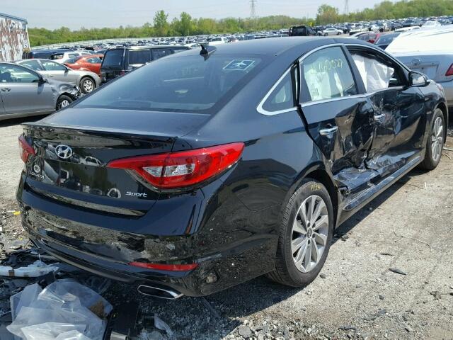 5NPE34AF3HH529285 - 2017 HYUNDAI SONATA SPO BLACK photo 4