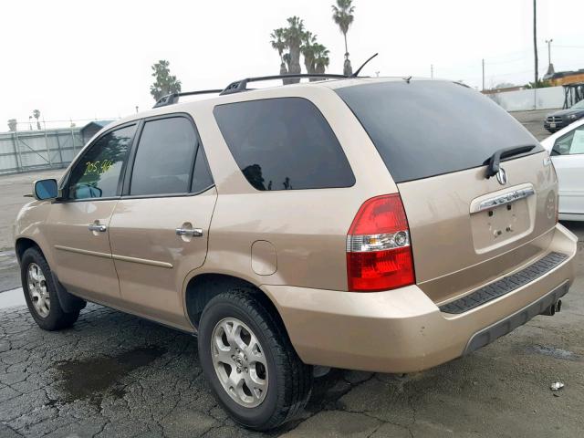 2HNYD188X2H515913 - 2002 ACURA MDX TOURIN GOLD photo 3