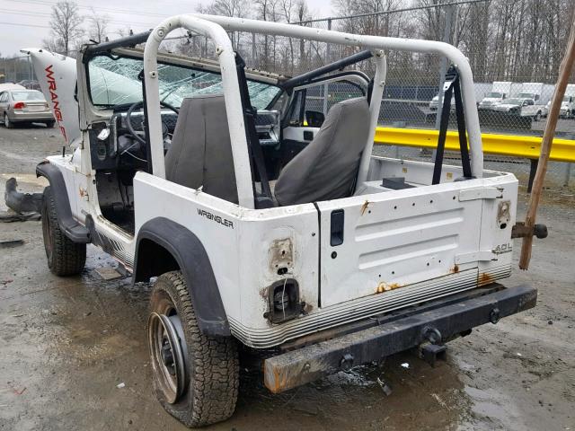 2J4FY29S5NJ540307 - 1992 JEEP WRANGLER / WHITE photo 3