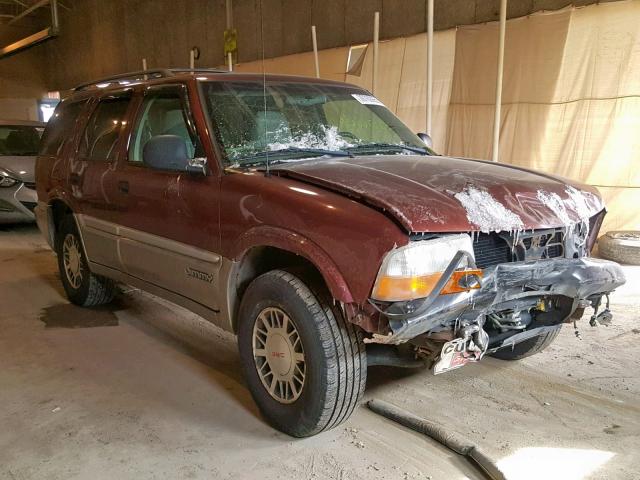 1GKDT13W7W2572523 - 1998 GMC JIMMY MAROON photo 1