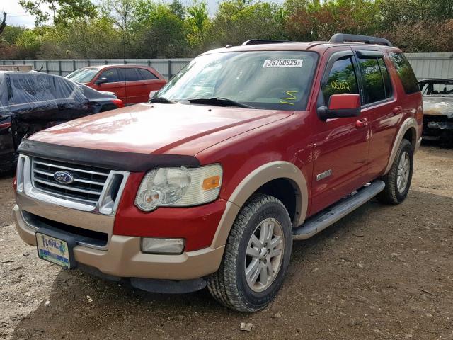 1FMEU64E68UA70055 - 2008 FORD EXPLORER E RED photo 2