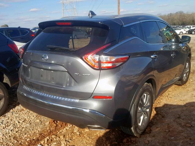 5N1AZ2MH7HN162630 - 2017 NISSAN MURANO S GRAY photo 4