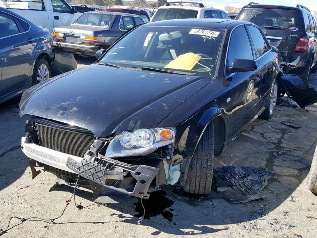 WAUAF78E08A136630 - 2008 AUDI A4 2.0T BLACK photo 2