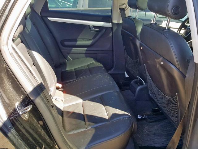 WAUAF78E08A136630 - 2008 AUDI A4 2.0T BLACK photo 6