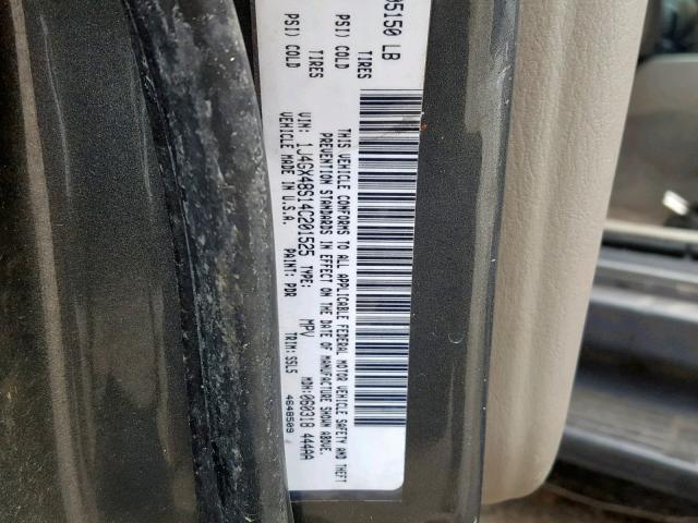 1J4GX48S14C201525 - 2004 JEEP GRAND CHER GRAY photo 10