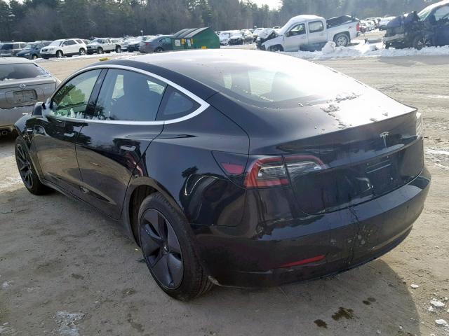 5YJ3E1EA5JF123219 - 2018 TESLA MODEL 3 BLACK photo 3