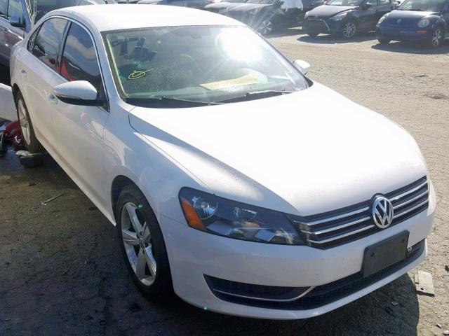 1VWBP7A38CC071663 - 2012 VOLKSWAGEN PASSAT SE WHITE photo 1