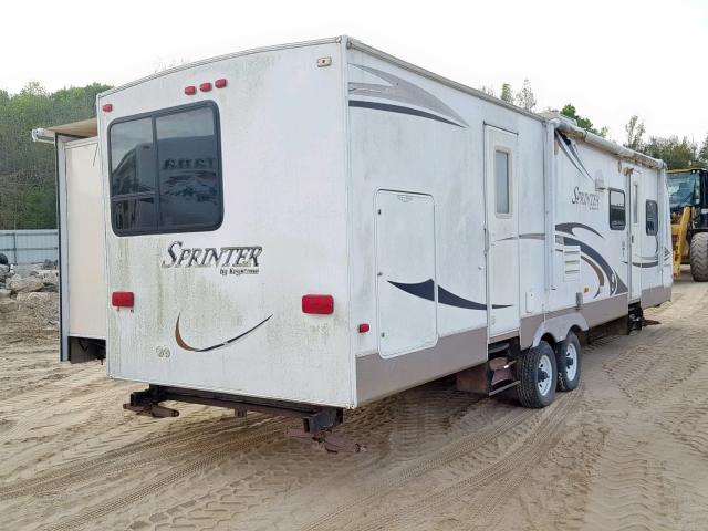 4YDT3112791530643 - 2009 KEYSTONE SPRINTER WHITE photo 4